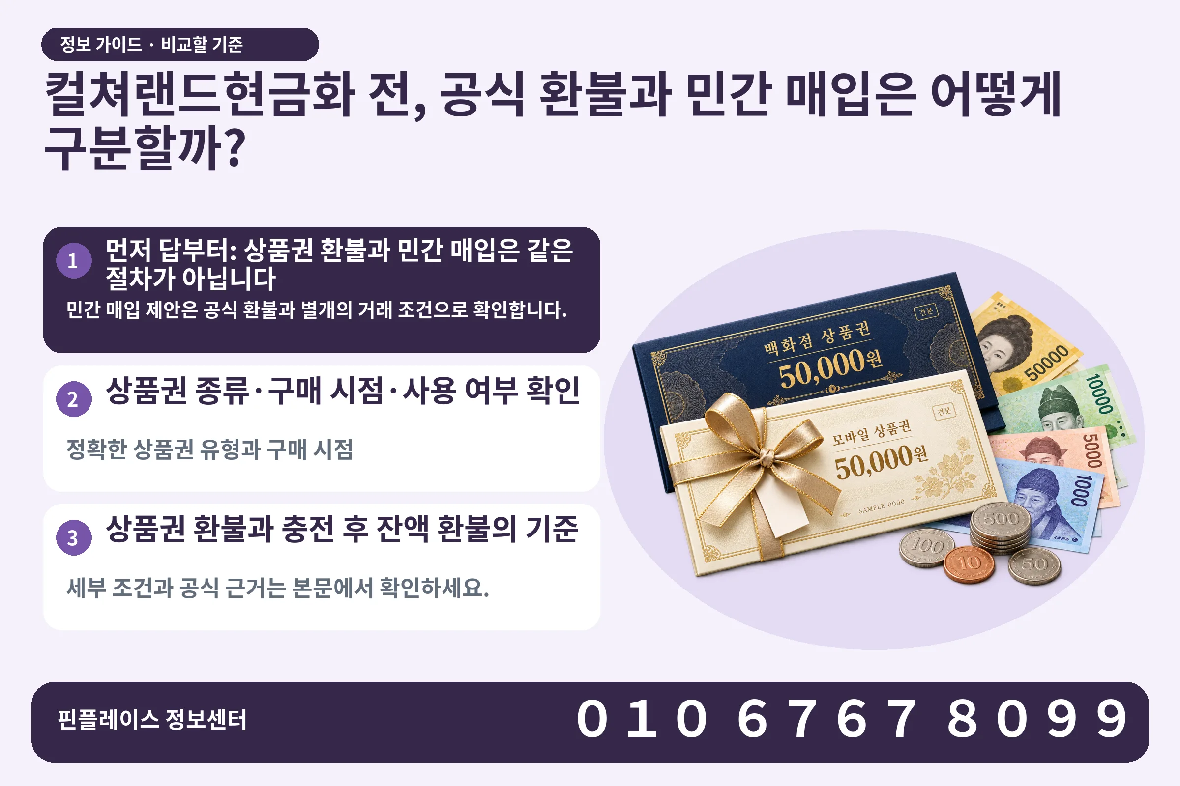 컬쳐랜드현금화 전, 공식 환불과 민간 매입은 어떻게 구분할까? · 상품권 / 현금·동전 · 본문 확인사항: 먼저 답부터: 상품권 환불과 민간 매입은 같은 절차가 아닙니다; 상품권 종류·구매 시점·사용 여부 확인; 상품권 환불과 충전 후 잔액 환불의 기준